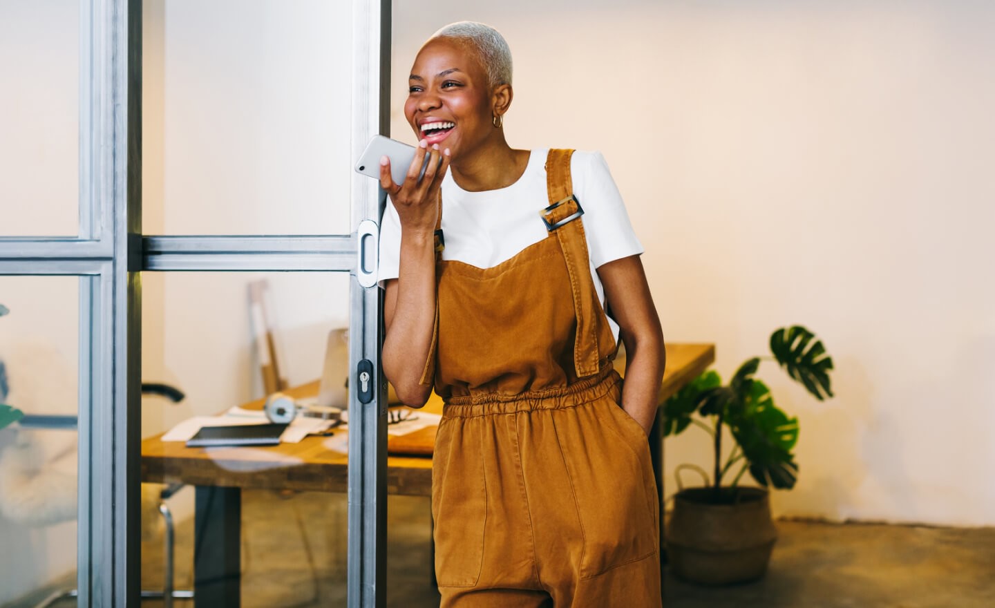 Black woman using a mobile phone