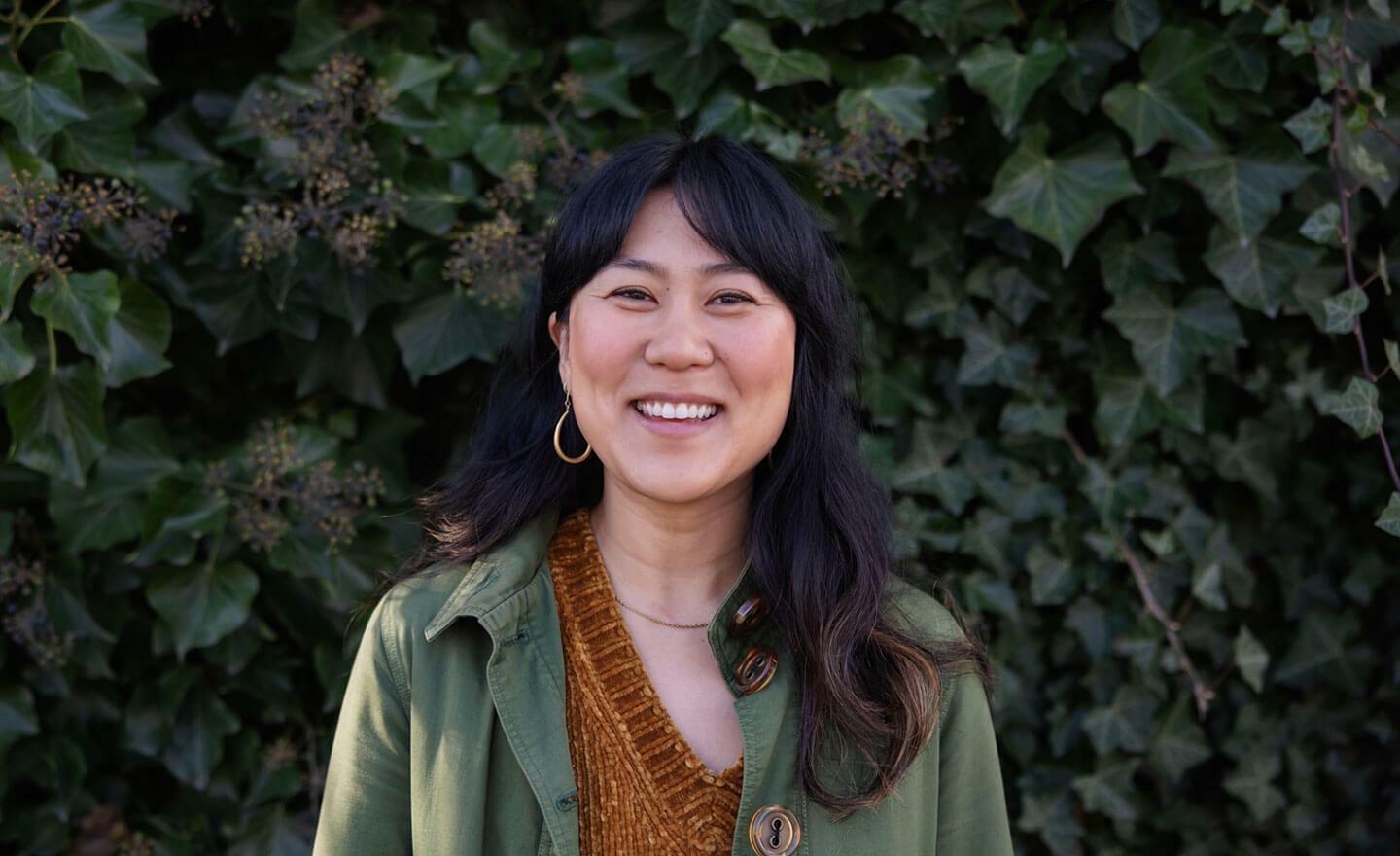 Portrait of a happy woman outside