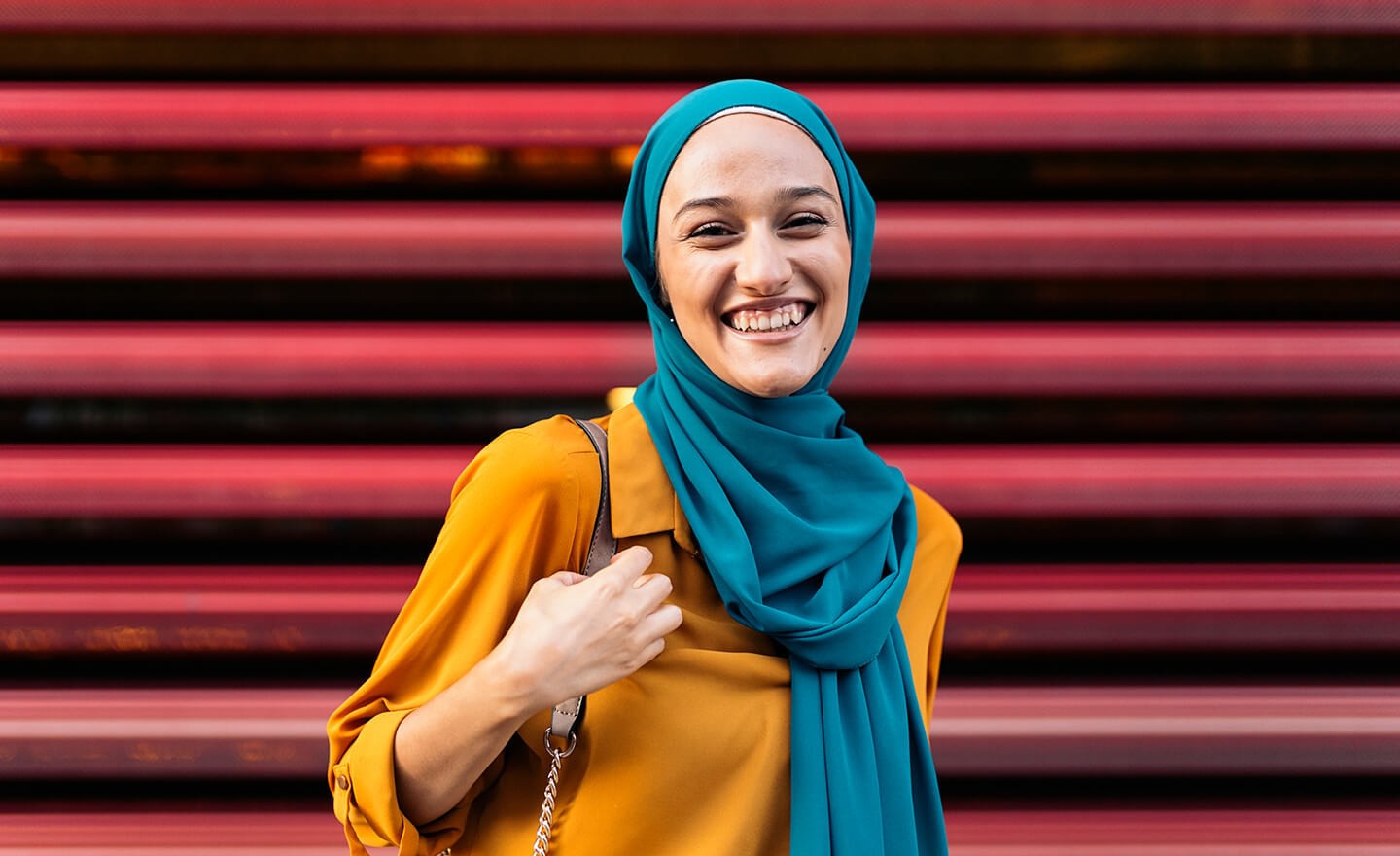 Portrait of a happy arab woman