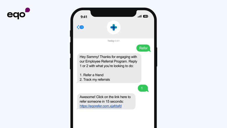 Eqo is the text-based employee referral solution