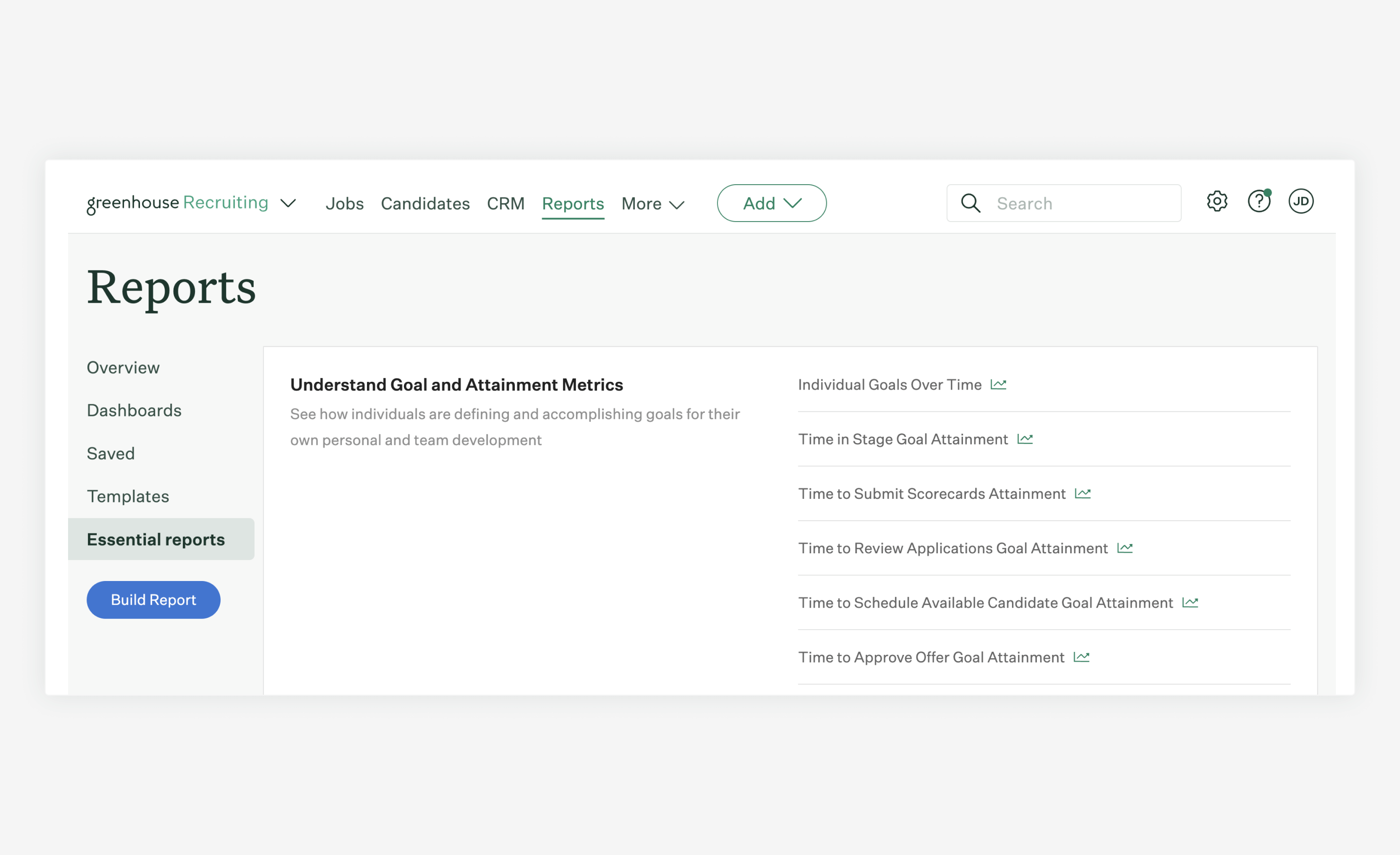 Greenhouse Reports UI