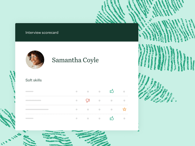 Image with a Greenhouse scorecard