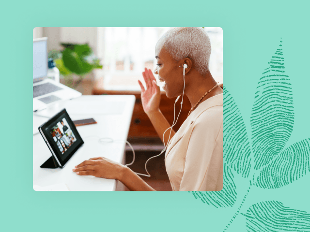 Photo of a woman joining a remote session