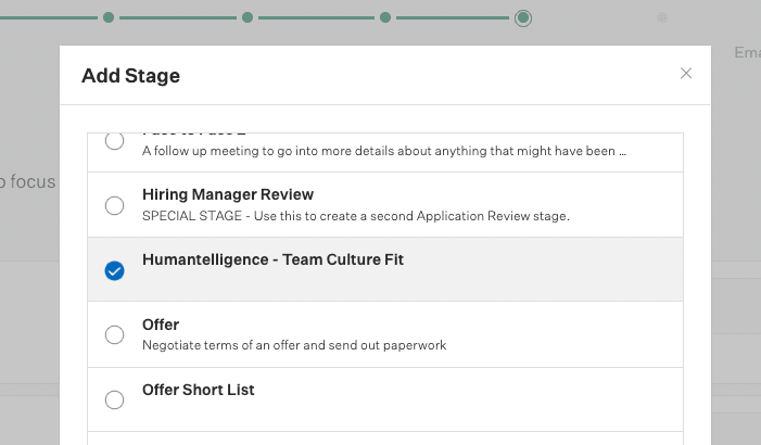 Configure Humantelligence Stage