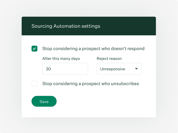 Sourcing Automation action rules UI